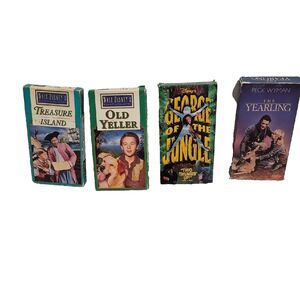 Disney Kids Adventure VHS Movie Set - Vintage Clamshell Blue & Green Bundle